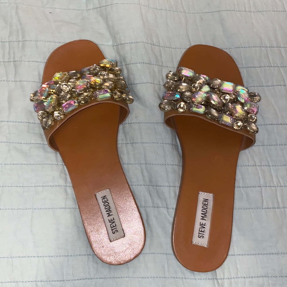 COPY - Steve Madden sandals with beautiful rhinestones.